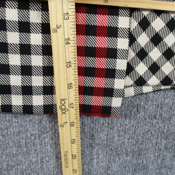 Who What Wear Skirt Womens 4 Black Red Plaid Collegiate Button Wrap Asymmetrical - Picture 11 of 12
